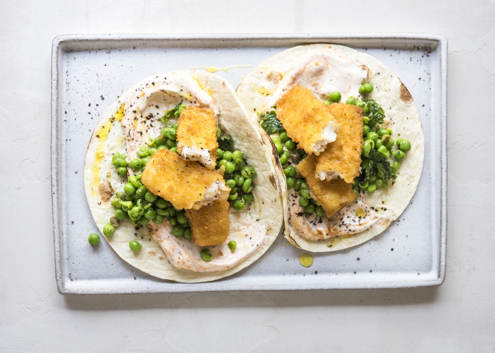 Hake & Butterbean Tacos with Lemon Mayo Living North
